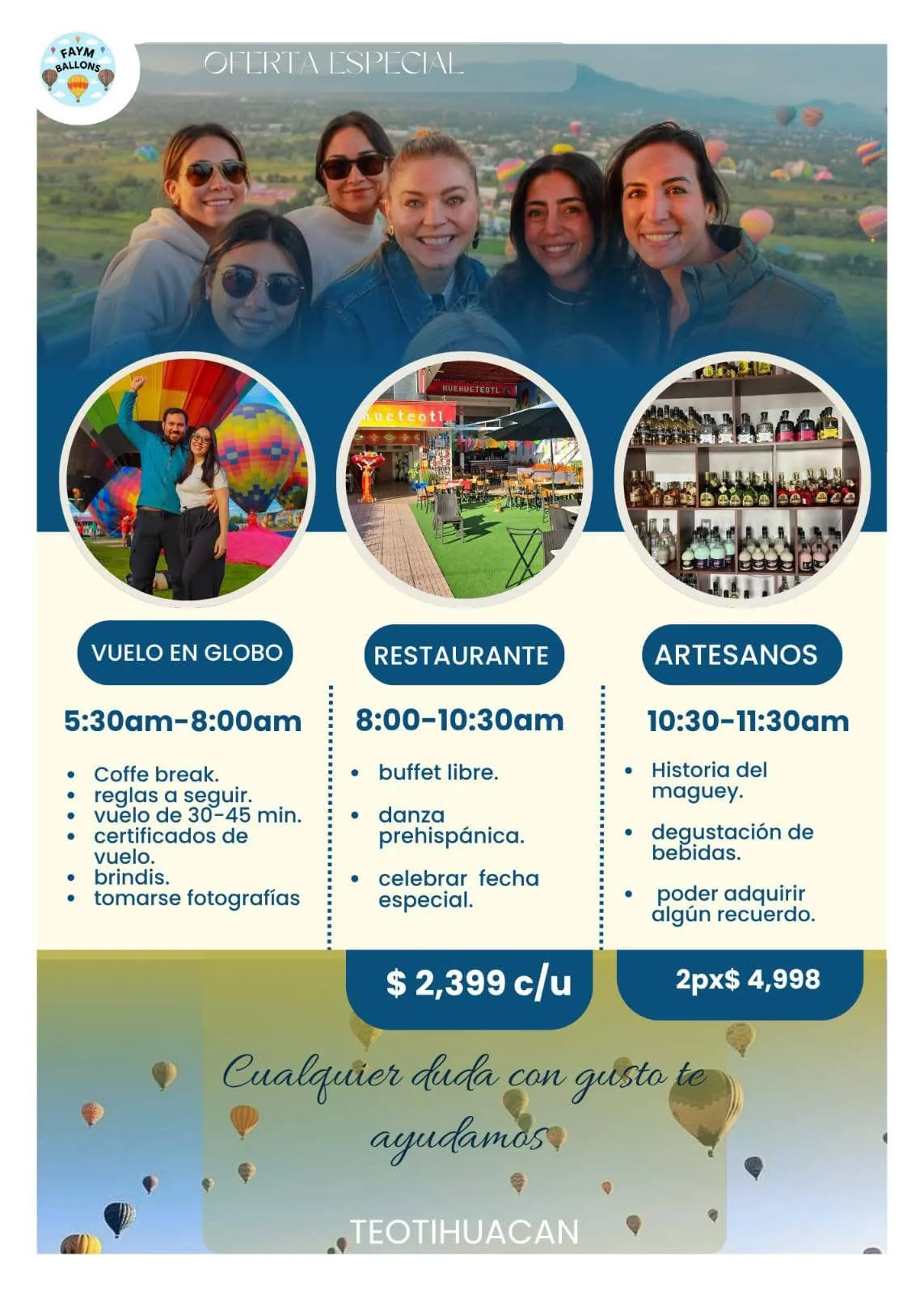 Promoción de vuelo especial FAYM Balloons
