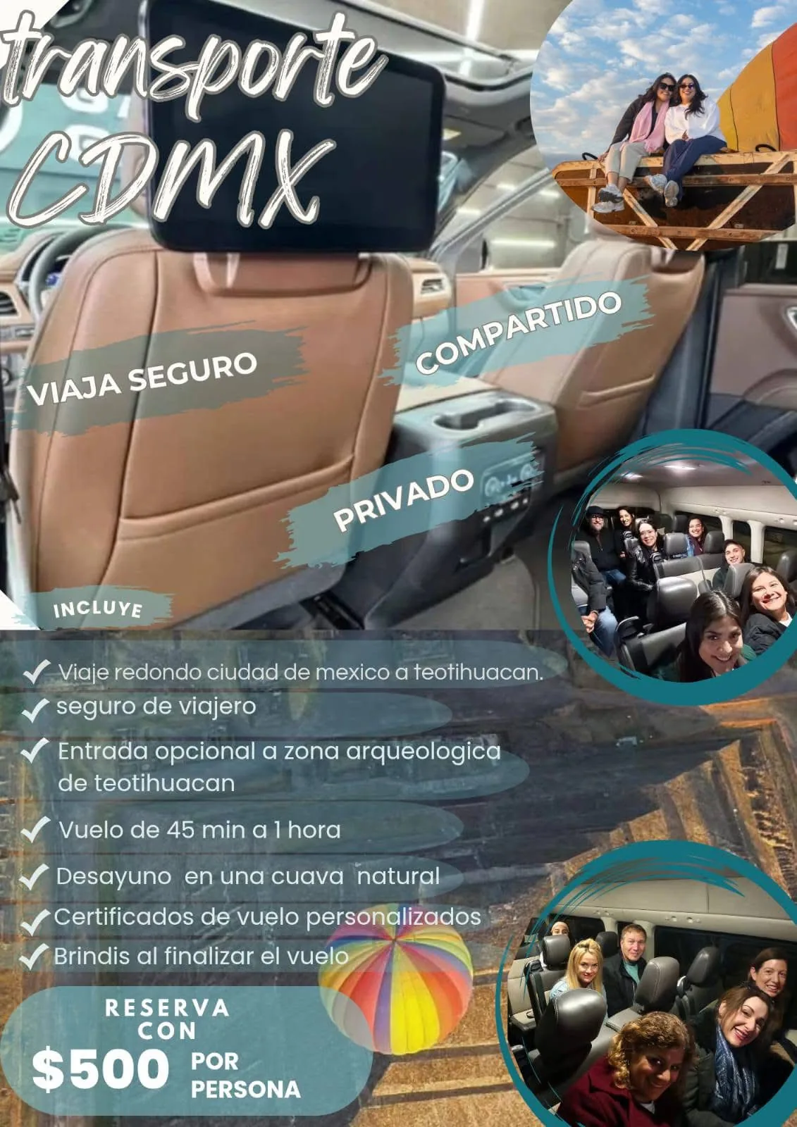 Transporte y experiencia de vuelo FAYM Balloons